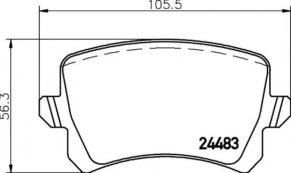 TEXTAR 2448301 Тормозные колодки для VOLKSWAGEN (Фольксваген) TEXTAR 2448301 Тормозные колодки для VOLKSWAGEN (Фольксваген)