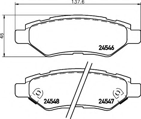 TEXTAR 2454601 Тормозные колодки для CHEVROLET CAMARO (Шевроле Cамаро) TEXTAR 2454601 Тормозные колодки для CHEVROLET CAMARO (Шевроле Cамаро)