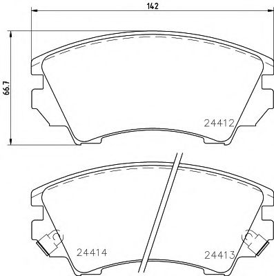 TEXTAR 2441201 Тормозные колодки для CHEVROLET CAMARO (Шевроле Cамаро) TEXTAR 2441201 Тормозные колодки для CHEVROLET CAMARO (Шевроле Cамаро)