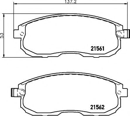TEXTAR 2156201 Тормозные колодки для NISSAN TEANA I (Ниссан Теана 1) TEXTAR 2156201 Тормозные колодки для NISSAN TEANA I (Ниссан Теана 1)