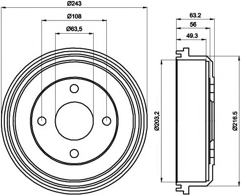 TEXTAR 94015100 Тормозной барабан для FORD MONDEO (Форд Мондэо) TEXTAR 94015100 Тормозной барабан для FORD MONDEO (Форд Мондэо)