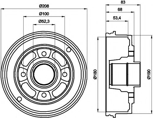 TEXTAR 94023600 Тормозной барабан для NISSAN PLATINA (Ниссан Платина) TEXTAR 94023600 Тормозной барабан для NISSAN PLATINA (Ниссан Платина)