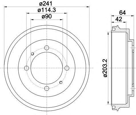 TEXTAR 94030100 Тормозной барабан для MITSUBISHI (Митсубиши/митсубиси) TEXTAR 94030100 Тормозной барабан для MITSUBISHI (Митсубиши/митсубиси)