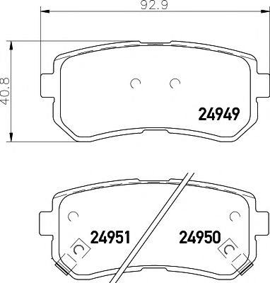TEXTAR 2494901 Тормозные колодки для HYUNDAI I20 (Хендай И20) TEXTAR 2494901 Тормозные колодки для HYUNDAI I20 (Хендай И20)