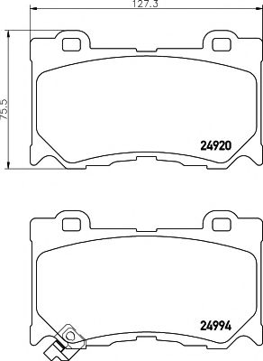 TEXTAR 2499401 Тормозные колодки для INFINITI M37 (Инфинити М37) TEXTAR 2499401 Тормозные колодки для INFINITI M37 (Инфинити М37)