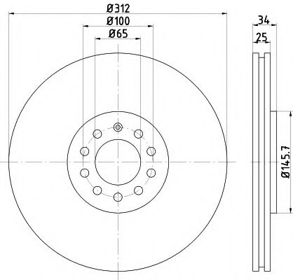 TEXTAR 92098503 Тормозной диск для AUDI TT (Ауди Тт) TEXTAR 92098503 Тормозной диск для AUDI TT (Ауди Тт)