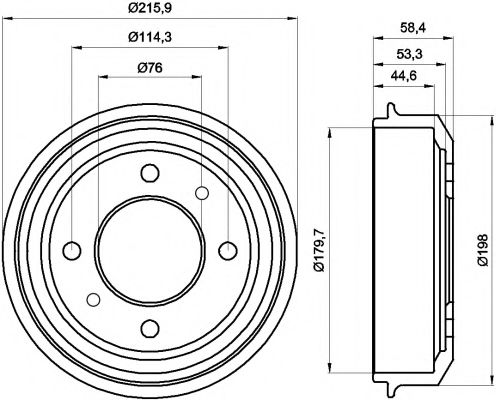 TEXTAR 94030300 Тормозной барабан для HYUNDAI PONY I (Хендай Понъ и) TEXTAR 94030300 Тормозной барабан для HYUNDAI PONY I (Хендай Понъ и)