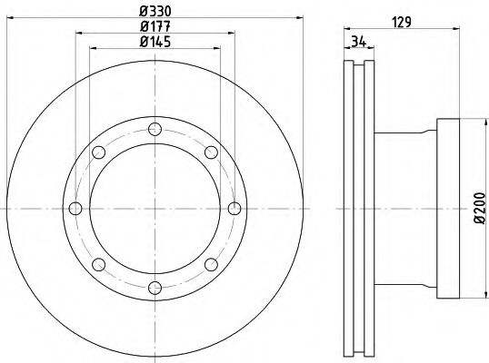 TEXTAR 93127700 Тормозной диск для MAN (Ман) TEXTAR 93127700 Тормозной диск для MAN (Ман)
