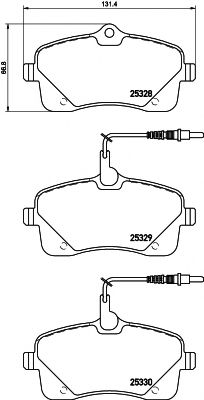 TEXTAR 2532801 Тормозные колодки для PEUGEOT 407 (Пежо 407) TEXTAR 2532801 Тормозные колодки для PEUGEOT 407 (Пежо 407)