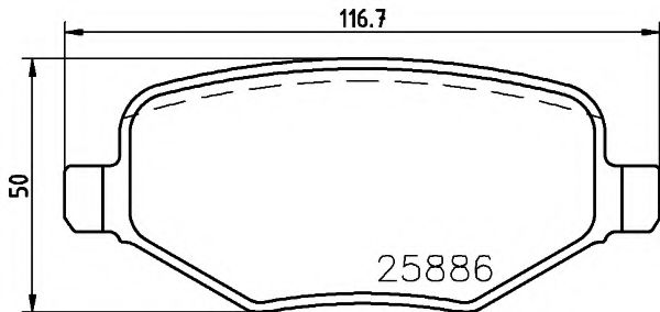 TEXTAR 2588601 Тормозные колодки для FORD-USA (Форд-уса) TEXTAR 2588601 Тормозные колодки для FORD-USA (Форд-уса)