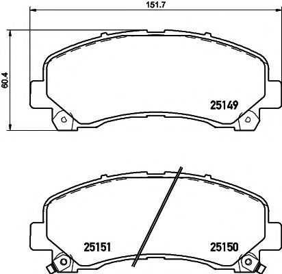 TEXTAR 2514901 Тормозные колодки для ISUZU MU 7 (Исузу Му 7) TEXTAR 2514901 Тормозные колодки для ISUZU MU 7 (Исузу Му 7)