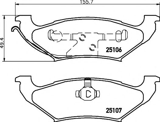 TEXTAR 2510601 Тормозные колодки для CHEVROLET SILVERADO 1500 (Шевроле Силvэрадо 1500) TEXTAR 2510601 Тормозные колодки для CHEVROLET SILVERADO 1500 (Шевроле Силvэрадо 1500)