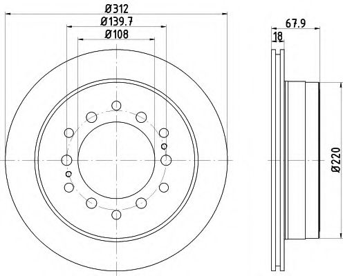 TEXTAR 92231003 Тормозной диск для TOYOTA (FAW) LAND CRUISER PRADO (Тойота/тоета (фав) Ленд крузер прадо) TEXTAR 92231003 Тормозной диск для TOYOTA (FAW) LAND CRUISER PRADO (Тойота/тоета (фав) Ленд крузер прадо)