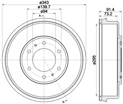 TEXTAR 94035300 Тормозной барабан для MITSUBISHI (Митсубиши/митсубиси) TEXTAR 94035300 Тормозной барабан для MITSUBISHI (Митсубиши/митсубиси)