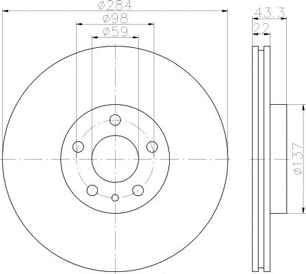 TEXTAR 92252803 Тормозной диск для FIAT 500 C (Фиат 500 c) TEXTAR 92252803 Тормозной диск для FIAT 500 C (Фиат 500 c)