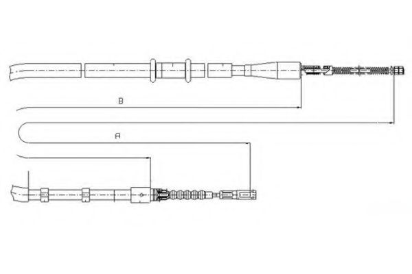 TEXTAR 44001200 Трос, стояночная тормозная система для AUDI 90 (Ауди 90) TEXTAR 44001200 Трос, стояночная тормозная система для AUDI 90 (Ауди 90)