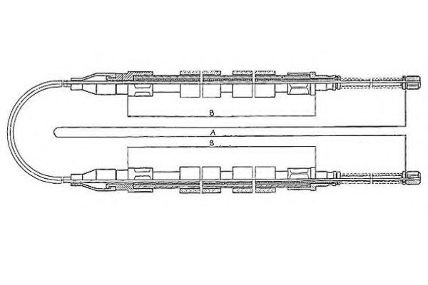TEXTAR 44003300 Трос, стояночная тормозная система для VOLKSWAGEN CORSAR (Фольксваген Cорсар) TEXTAR 44003300 Трос, стояночная тормозная система для VOLKSWAGEN CORSAR (Фольксваген Cорсар)