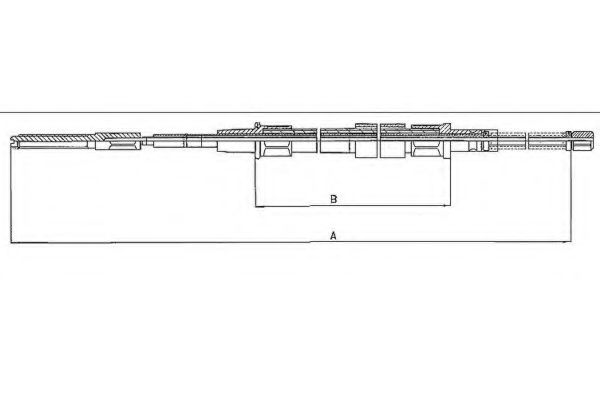 TEXTAR 44003400 Трос, стояночная тормозная система 