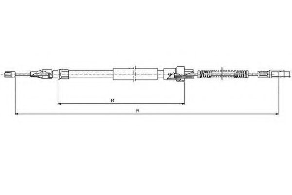TEXTAR 44004000 Трос, стояночная тормозная система для VOLKSWAGEN LT 40-55 I (Фольксваген Лт 40-55 и) TEXTAR 44004000 Трос, стояночная тормозная система для VOLKSWAGEN LT 40-55 I (Фольксваген Лт 40-55 и)
