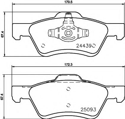TEXTAR 2443901 Тормозные колодки для FORD USA ESCAPE (Форд сша Эскейп) TEXTAR 2443901 Тормозные колодки для FORD USA ESCAPE (Форд сша Эскейп)