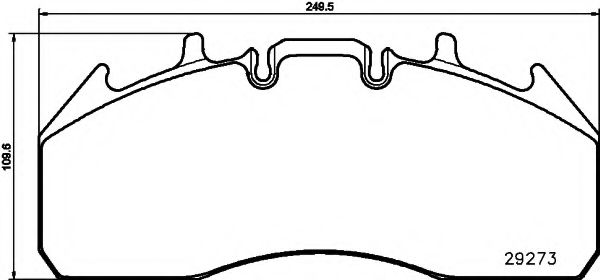 TEXTAR 2927301 Тормозные колодки для RENAULT TRUCKS PREMIUM 2 (Рено трак Прэмиум 2) TEXTAR 2927301 Тормозные колодки для RENAULT TRUCKS PREMIUM 2 (Рено трак Прэмиум 2)