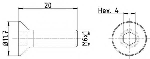 TEXTAR TPM0015 Болт, диск тормозного механизма для CHEVROLET (Шевроле) TEXTAR TPM0015 Болт, диск тормозного механизма для CHEVROLET (Шевроле)