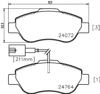 TEXTAR 2407202 Тормозные колодки для FIAT 500 (Фиат 500) TEXTAR 2407202 Тормозные колодки для FIAT 500 (Фиат 500)