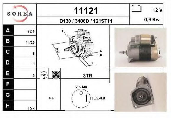 EAI 11121 Стартер для VOLKSWAGEN ILTIS (Фольксваген Илтис) EAI 11121 Стартер для VOLKSWAGEN ILTIS (Фольксваген Илтис)