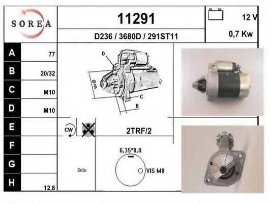 EAI 11291 Стартер для MITSUBISHI COLT I (Митсубиши/митсубиси Cолт и) EAI 11291 Стартер для MITSUBISHI COLT I (Митсубиши/митсубиси Cолт и)