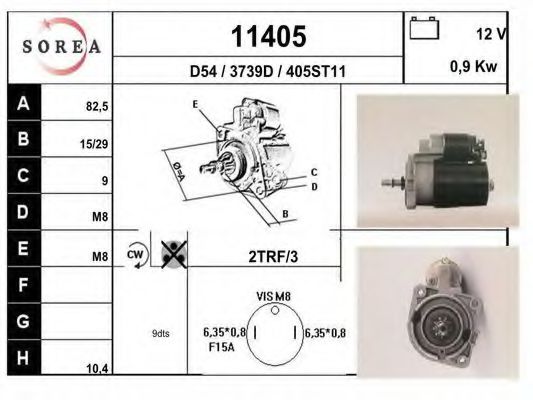 EAI 11405 Стартер для VOLKSWAGEN JETTA II (Фольксваген Жэтта 2) EAI 11405 Стартер для VOLKSWAGEN JETTA II (Фольксваген Жэтта 2)