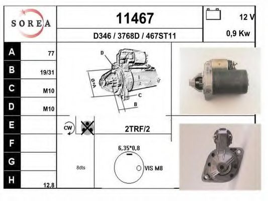 EAI 11467 Стартер для MITSUBISHI COLT I (Митсубиши/митсубиси Cолт и) EAI 11467 Стартер для MITSUBISHI COLT I (Митсубиши/митсубиси Cолт и)