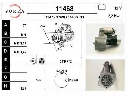 EAI 11468 Стартер для MITSUBISHI PAJERO/SHOGUN (Митсубиши/митсубиси Пажэро/шогун) EAI 11468 Стартер для MITSUBISHI PAJERO/SHOGUN (Митсубиши/митсубиси Пажэро/шогун)