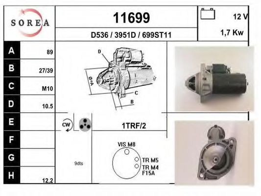 EAI 11699 Стартер для JAGUAR VANDEN PLAS (Ягуар Vандэн плас) EAI 11699 Стартер для JAGUAR VANDEN PLAS (Ягуар Vандэн плас)