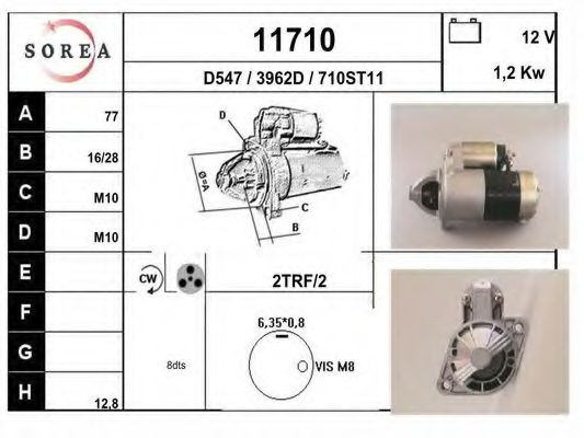 EAI 11710 Стартер для MITSUBISHI ETERNA IV (Митсубиши/митсубиси Этэрна иv) EAI 11710 Стартер для MITSUBISHI ETERNA IV (Митсубиши/митсубиси Этэрна иv)