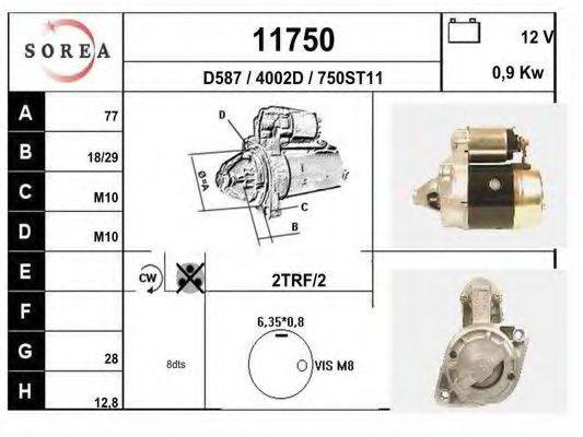 EAI 11750 Стартер для MITSUBISHI ETERNA IV (Митсубиши/митсубиси Этэрна иv) EAI 11750 Стартер для MITSUBISHI ETERNA IV (Митсубиши/митсубиси Этэрна иv)