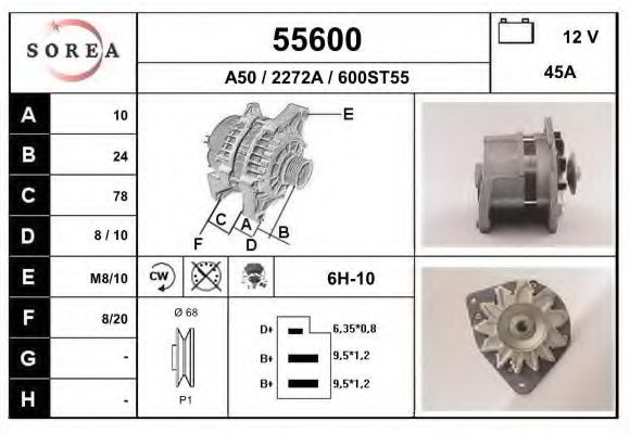 EAI 55600 Генератор для ROVER 2000-3500 (Ровер 2000-3500) EAI 55600 Генератор для ROVER 2000-3500 (Ровер 2000-3500)