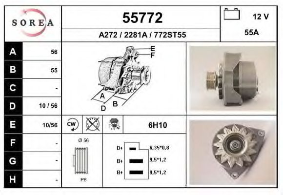 EAI 55772 Генератор для MERCEDES-BENZ SL (Мэрcэдэс-бэнз Сл) EAI 55772 Генератор для MERCEDES-BENZ SL (Мэрcэдэс-бэнз Сл)