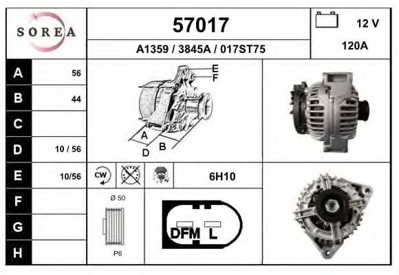 EAI 57017 Генератор для MERCEDES-BENZ M-CLASS (Мэрcэдэс-бэнз М-cласс) EAI 57017 Генератор для MERCEDES-BENZ M-CLASS (Мэрcэдэс-бэнз М-cласс)