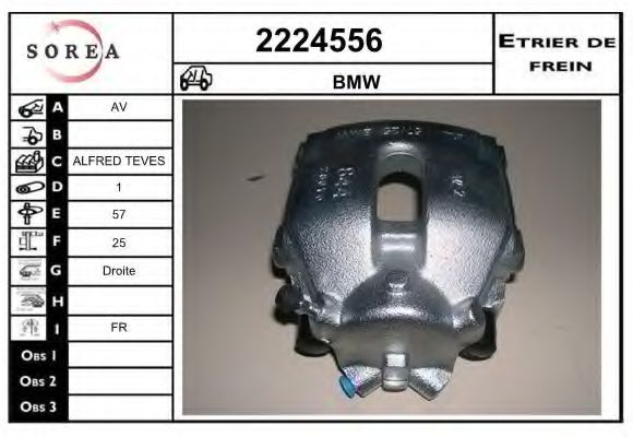 EAI 2224556 Тормозной суппорт для ROVER 75 ER (Ровер 75 эр) EAI 2224556 Тормозной суппорт для ROVER 75 ER (Ровер 75 эр)
