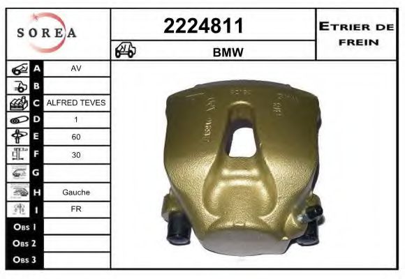 EAI 2224811 Тормозной суппорт для BMW X5 (Бмв Х5)