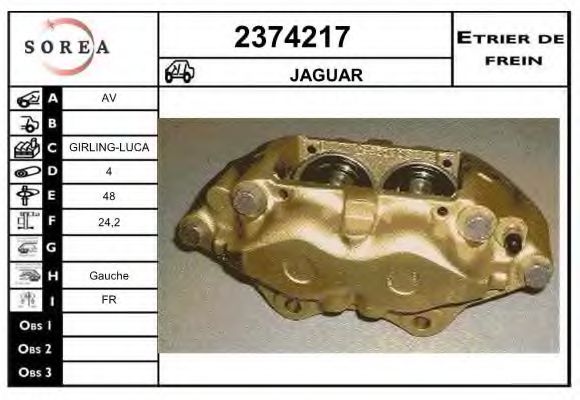 EAI 2374217 Тормозной суппорт для JAGUAR (Ягуар) EAI 2374217 Тормозной суппорт для JAGUAR (Ягуар)