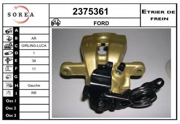 EAI 2375361 Тормозной суппорт для FORD (Форд) EAI 2375361 Тормозной суппорт для FORD (Форд)