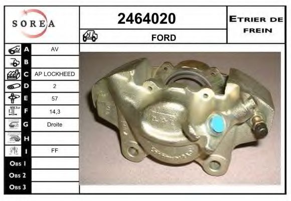 EAI 2464020 Тормозной суппорт для FORD TRANSIT (Форд Трансит) EAI 2464020 Тормозной суппорт для FORD TRANSIT (Форд Трансит)