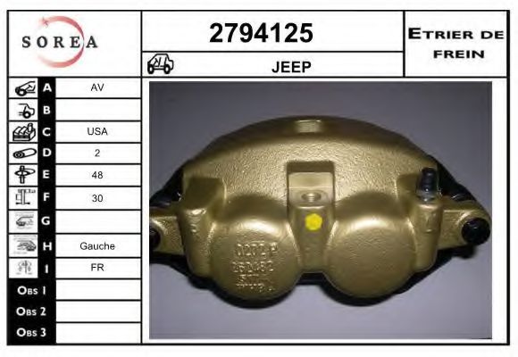 EAI 2794125 Тормозной суппорт для JEEP GRAND CHEROKEE III (Джип Гранд чироки 3) EAI 2794125 Тормозной суппорт для JEEP GRAND CHEROKEE III (Джип Гранд чироки 3)