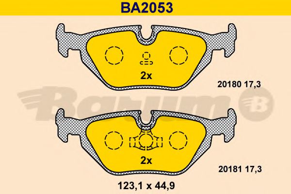 BARUM BA2053 Тормозные колодки для BMW (Бмв) BARUM BA2053 Тормозные колодки для BMW (Бмв)