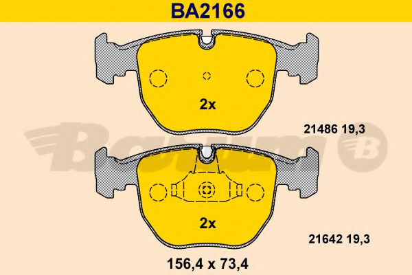 BARUM BA2166 Тормозные колодки для BMW (Бмв) BARUM BA2166 Тормозные колодки для BMW (Бмв)