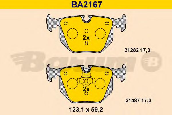 BARUM BA2167 Тормозные колодки для BMW (Бмв) BARUM BA2167 Тормозные колодки для BMW (Бмв)