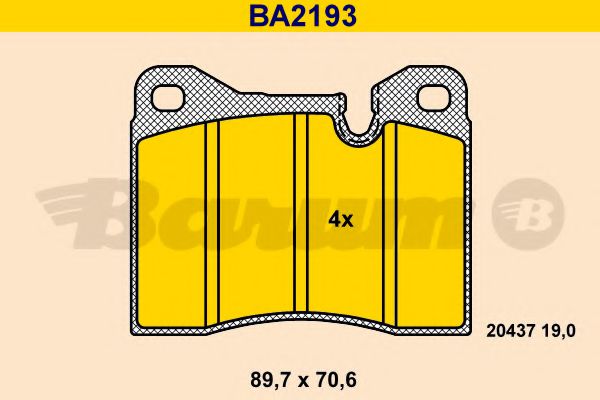 BARUM BA2193 Тормозные колодки для BMW (Бмв) BARUM BA2193 Тормозные колодки для BMW (Бмв)