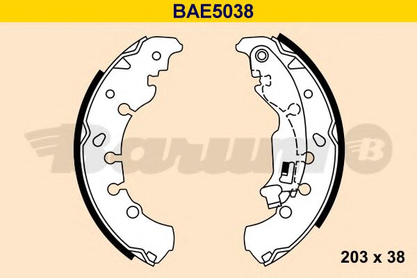 BARUM BAE5038 Тормозные колодоки для FIAT (Фиат) BARUM BAE5038 Тормозные колодоки для FIAT (Фиат)