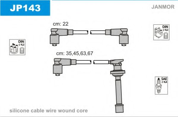 JANMOR JP143 Комплект проводов зажигания для INFINITI (Инфинити) JANMOR JP143 Комплект проводов зажигания для INFINITI (Инфинити)